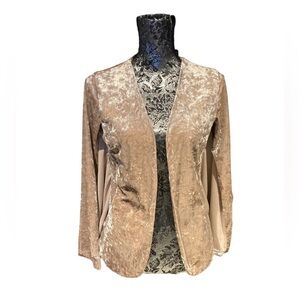 Amaryllis - Women’s Velvet Blazer With Cape Arms - Neutral Colour